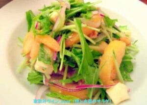 桃と水菜のサラダ_001